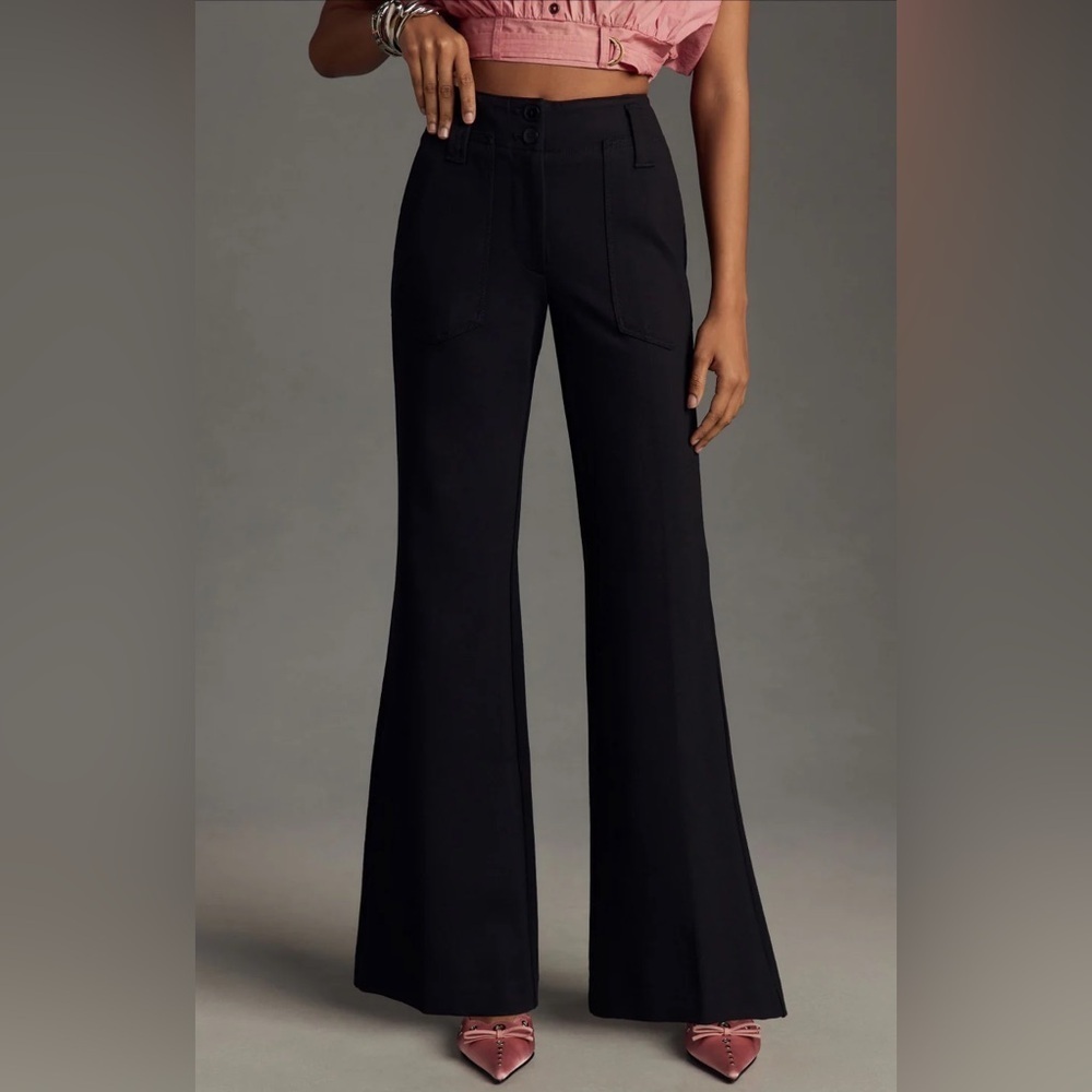 Maeve The Naomi Ponte Wide Leg Flare Pants